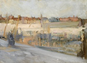 Vista a través de un puerto, posiblemente Boulogne Sur Mer